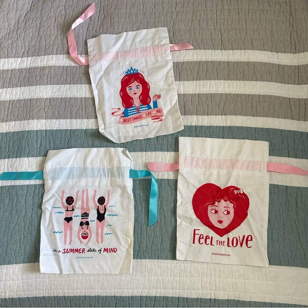 Sephora Makeup Sample Bag Sachet Set Trio